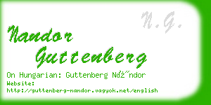 nandor guttenberg business card